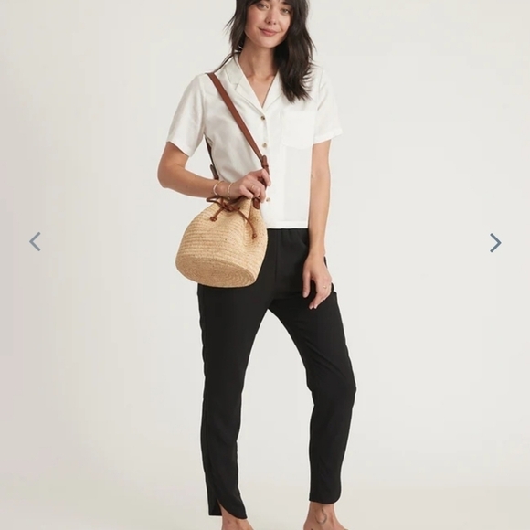 MARINE layer Re-Spun Allison Pant in Black - Picture 4 of 6